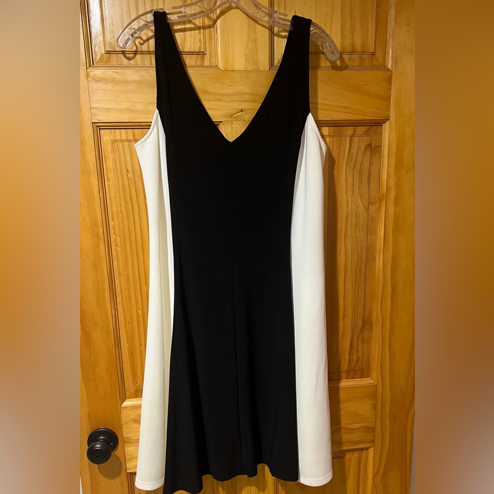 Lauren Ralph Lauren Black and White Midi Dress